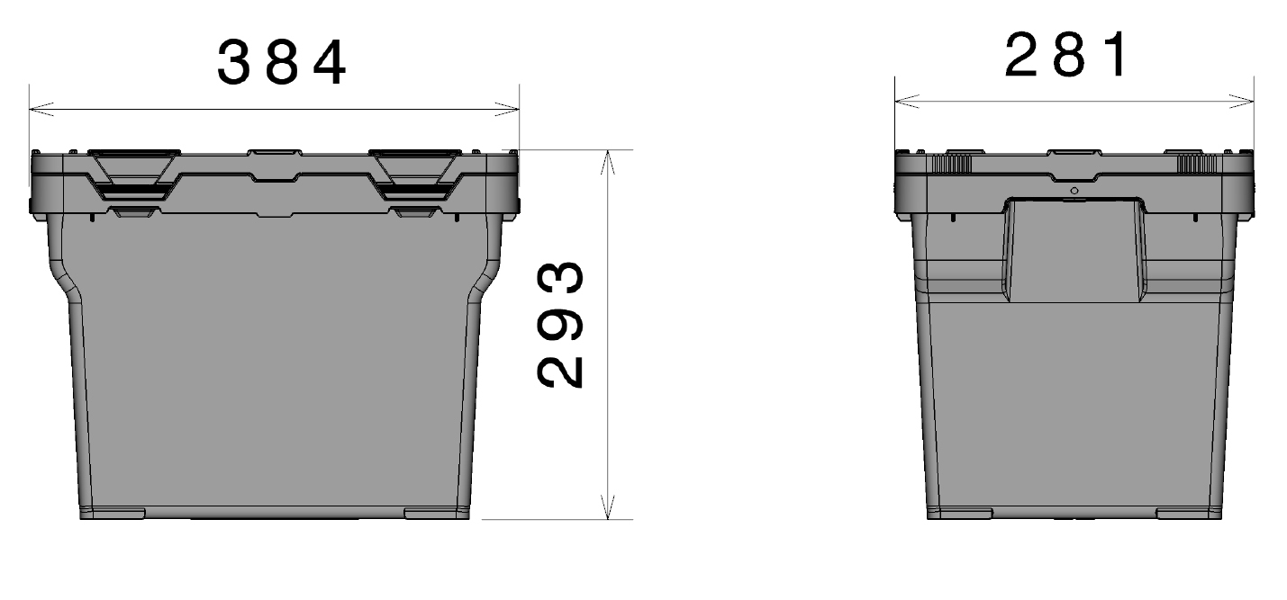 Technical drawing UN Box 22 l