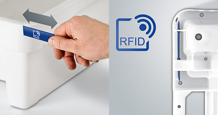 Fish box with RFID tag