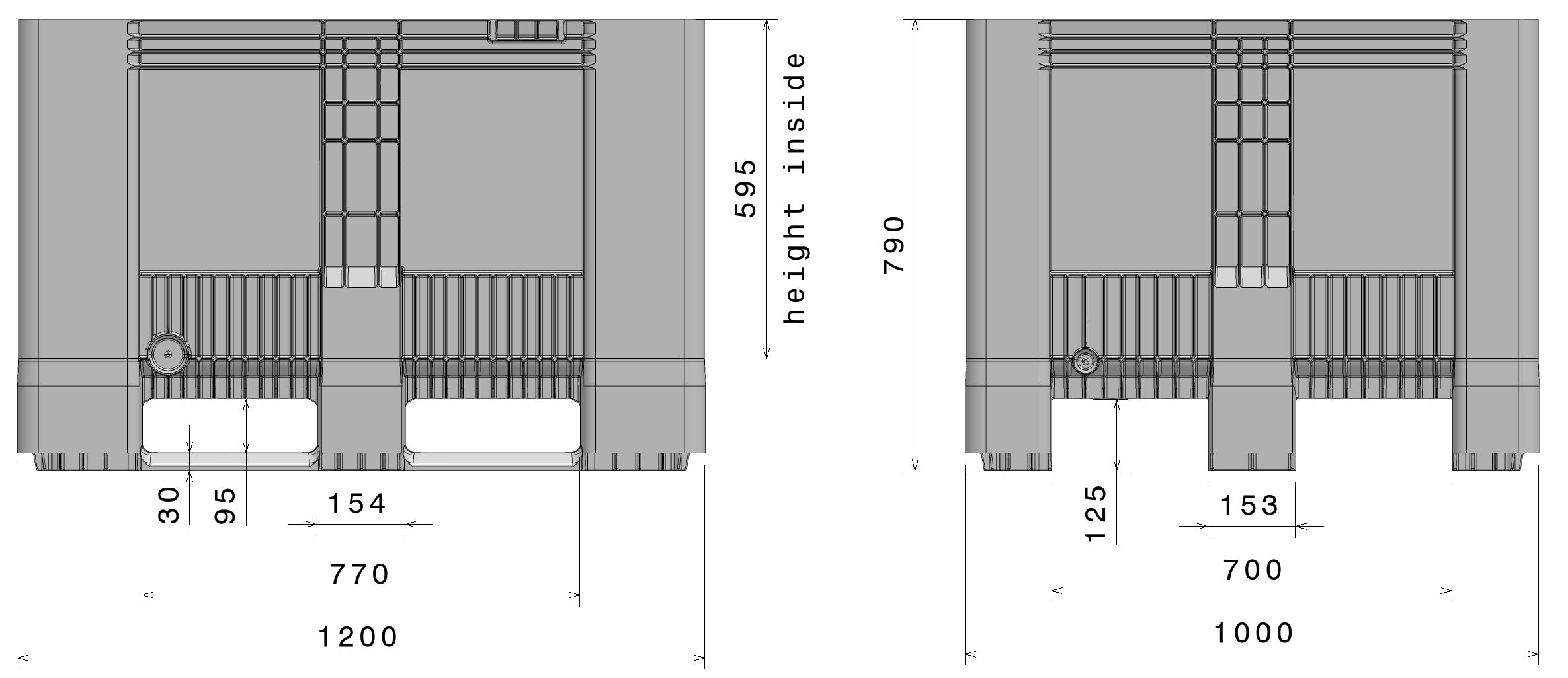SB3 closed walls 3 runners technical drawing