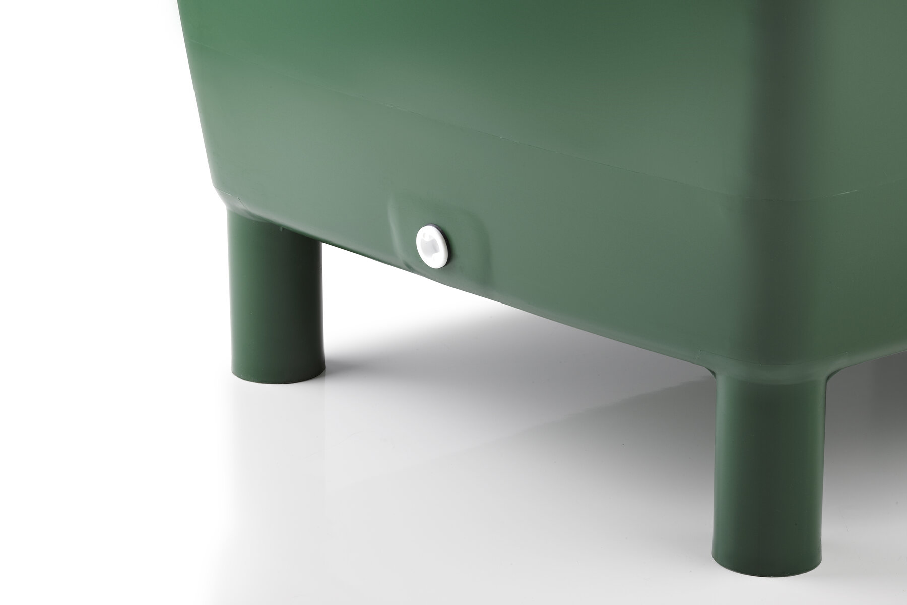 drainage hole on green container