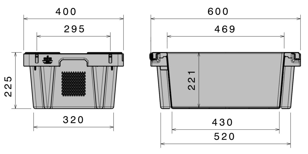 StackNest 30kg 32 l technical drawing