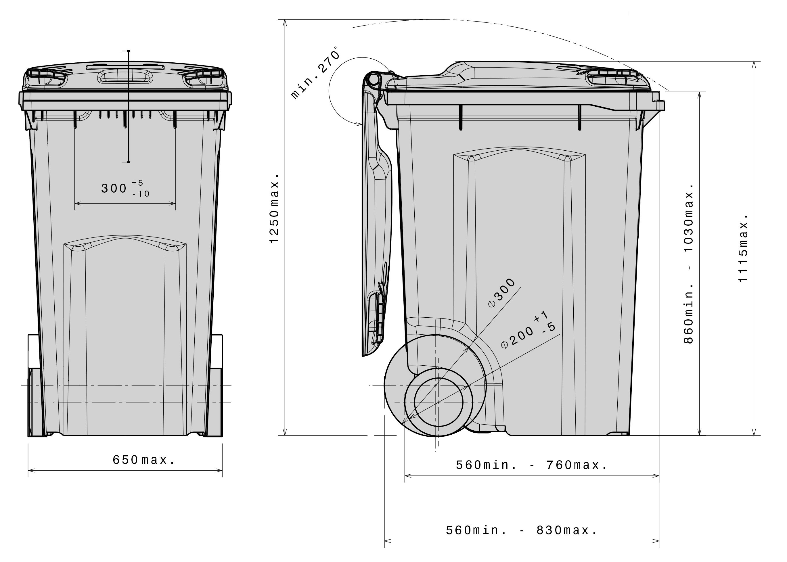MGBneo 340 l technical drawing