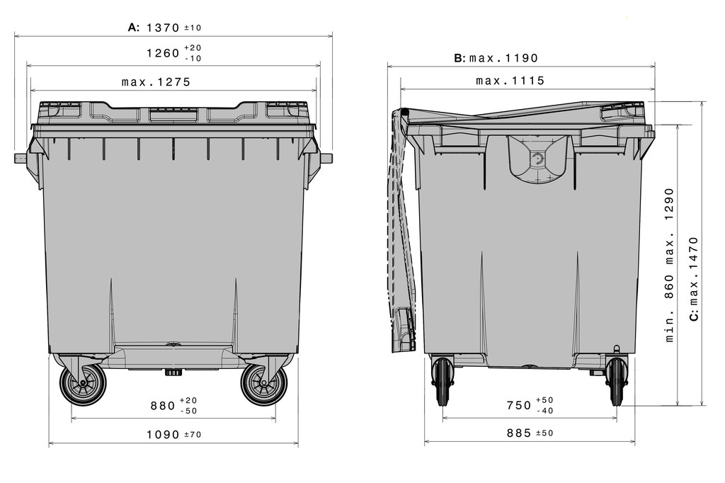 MGBneo4 1100 l technical drawing