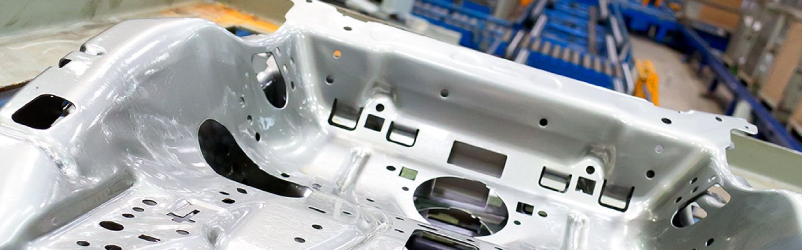Metal seat shell for cars in production