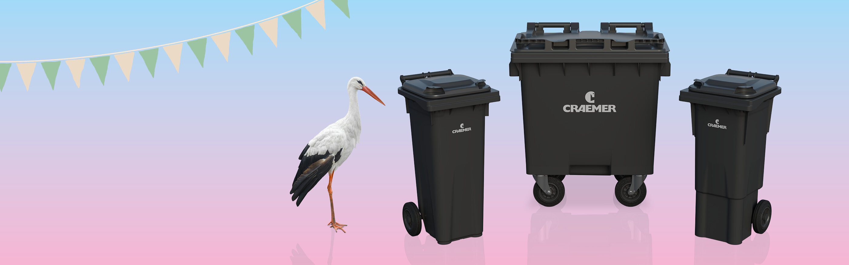 New Wheelie bin collection with storck