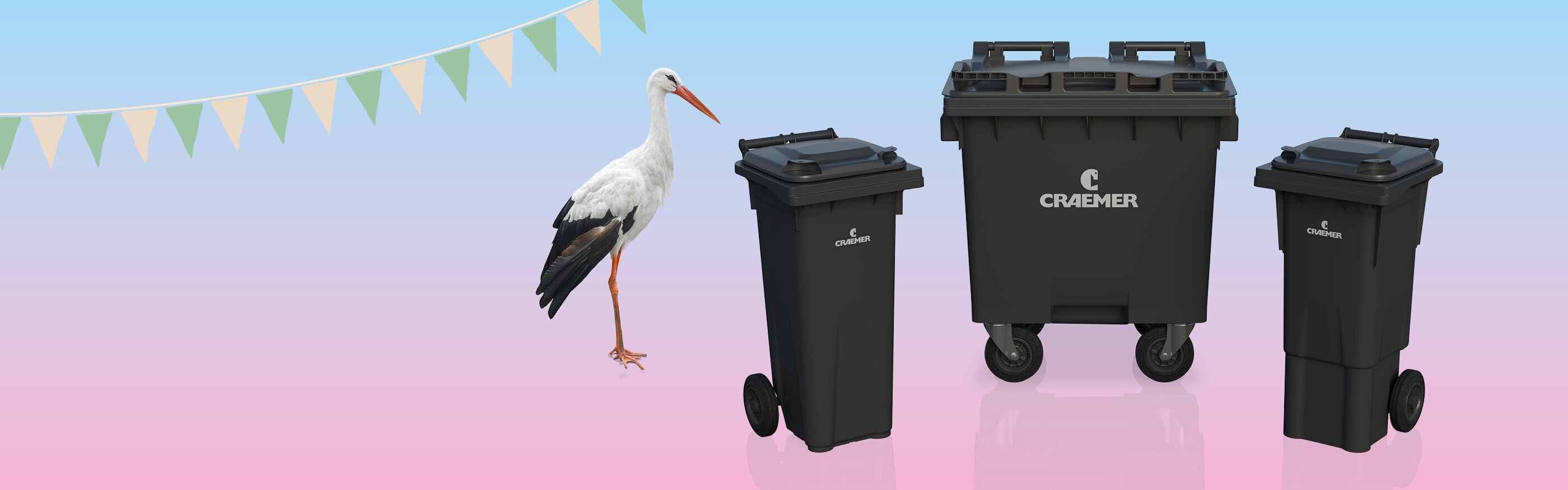 New Wheelie bin collection with storck