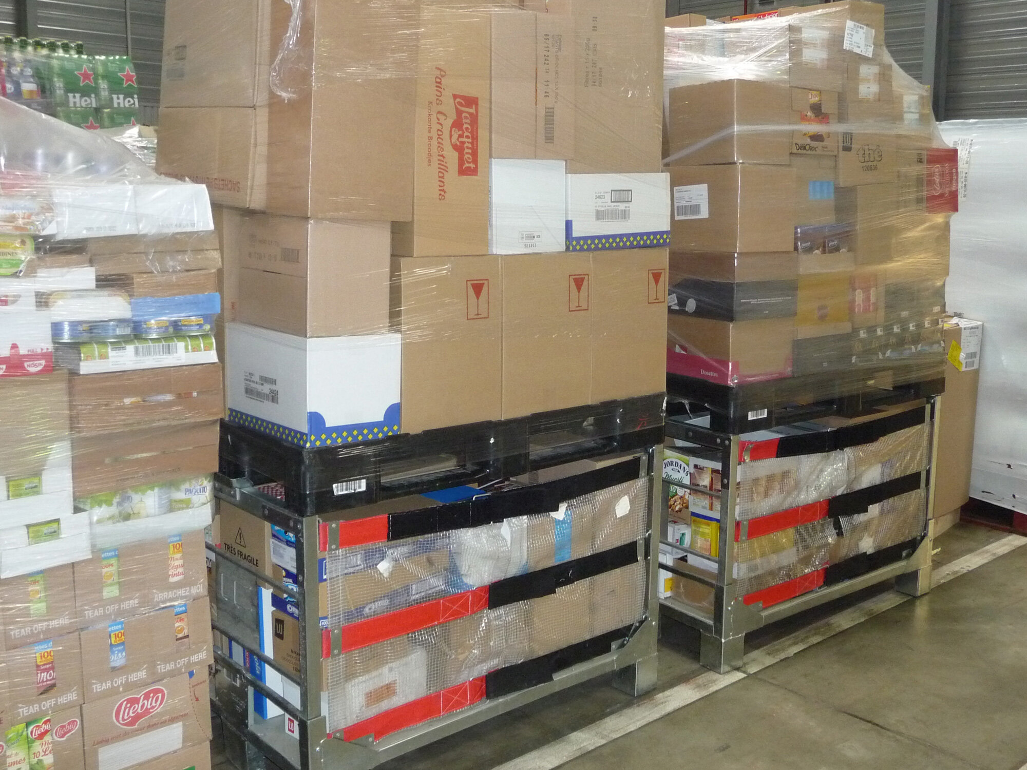 Loaded Plastic Pallet