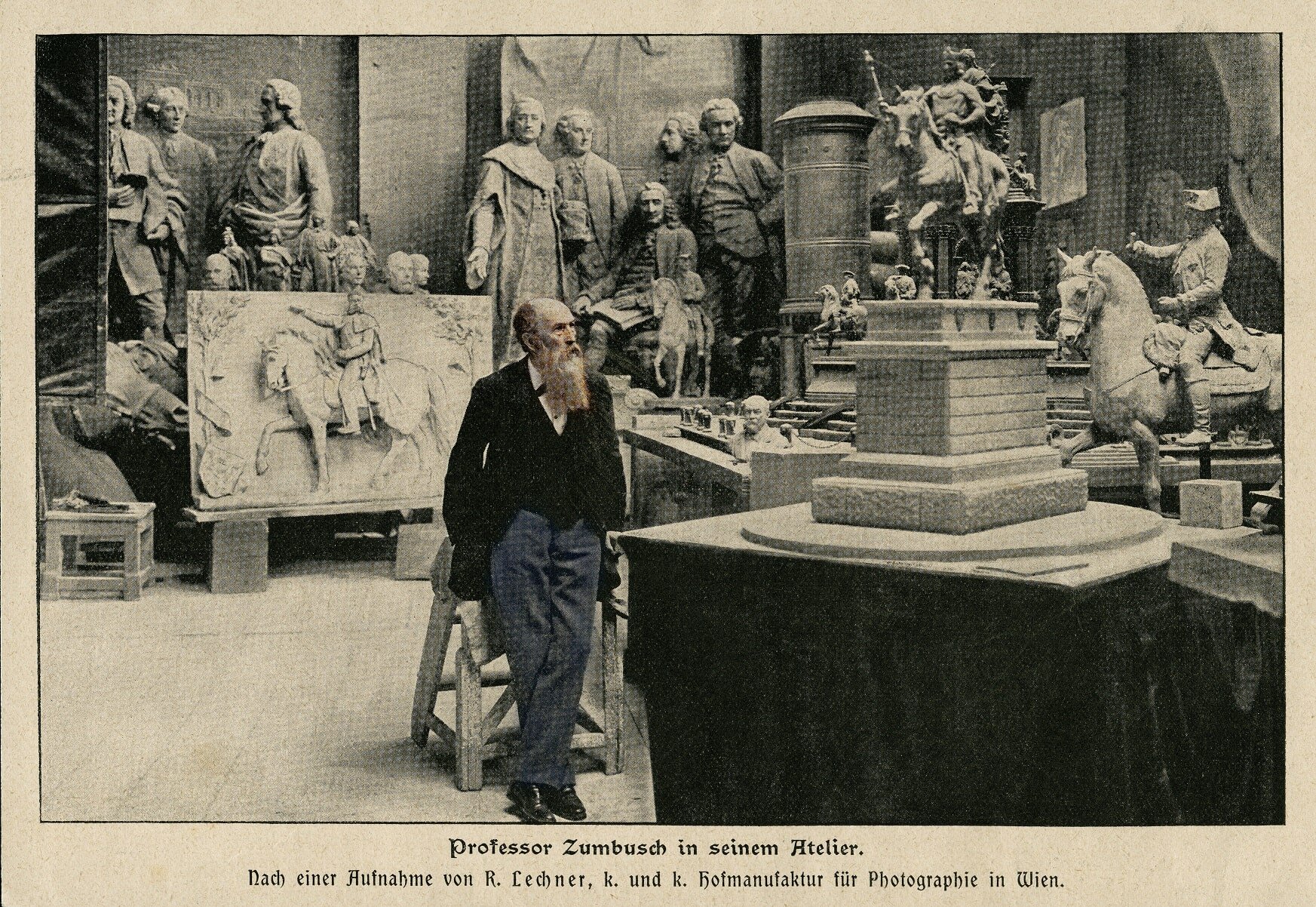 Bild Caspar Ritter von Zumbusch in seinem Atelier