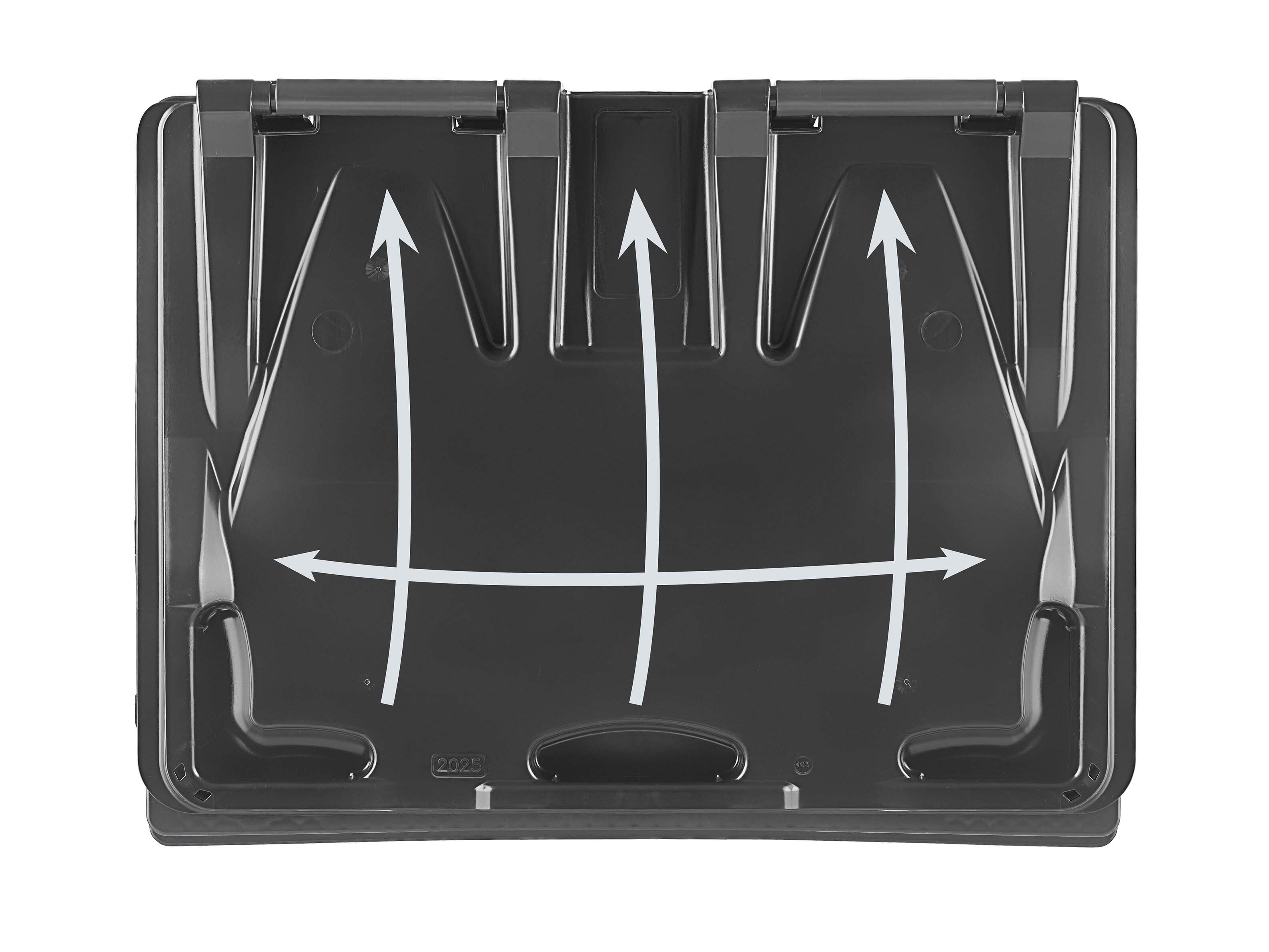 Podwójnie wyprofilowana powierzchnia pokrywy