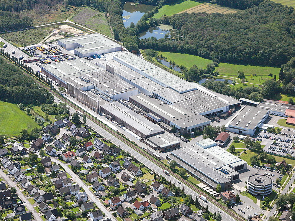 Luftbild vom Stammwerk in Herzebrock-Clarholz