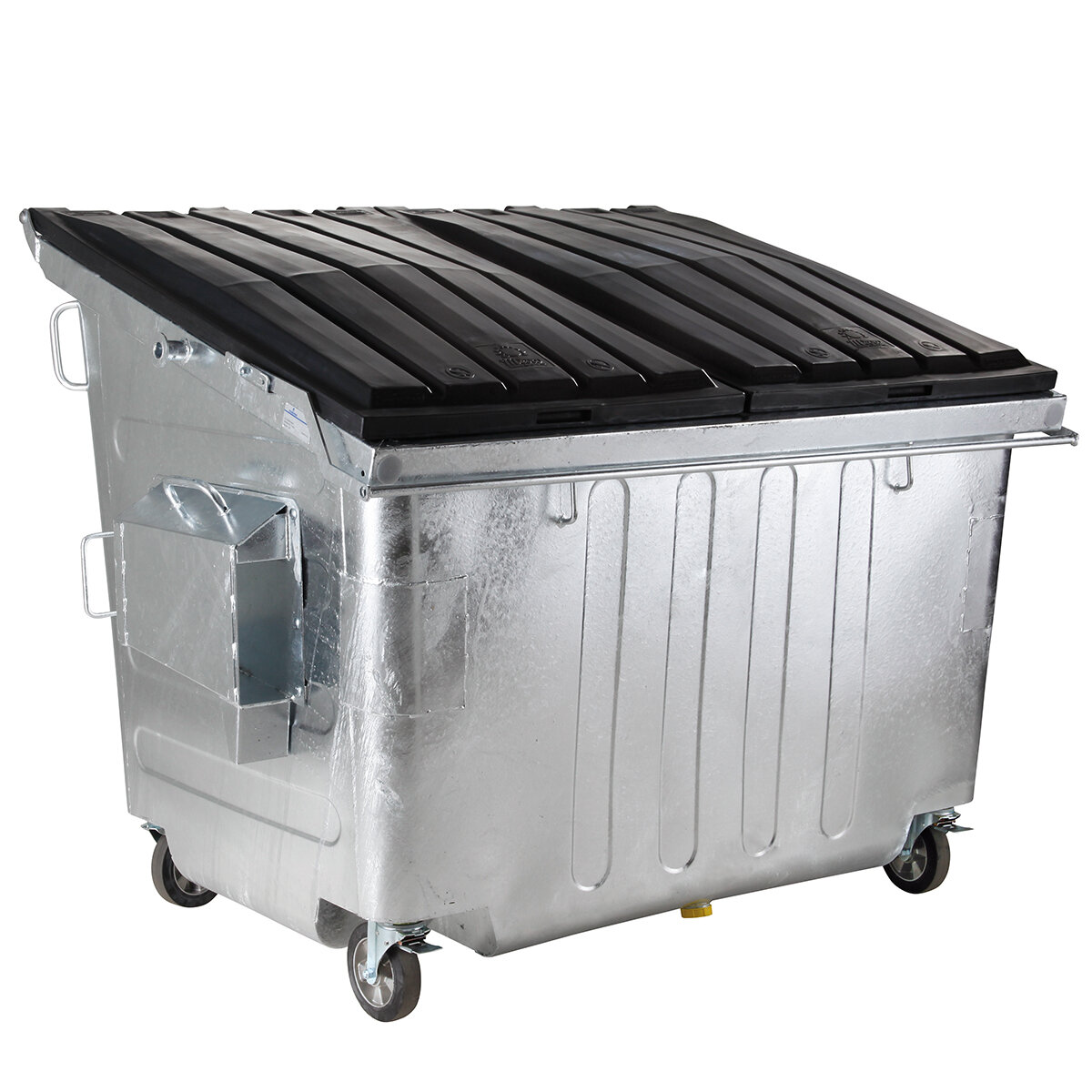 Frontumleerbehälter mit Flachdeckel