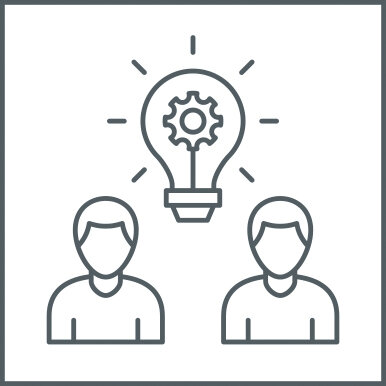 Icon Innovation: Two Persons and a Lightbulb