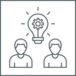 Icon Innovation: Two Persons and a Lightbulb