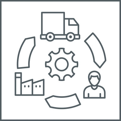 Icon Supply chain: Circle supply chain