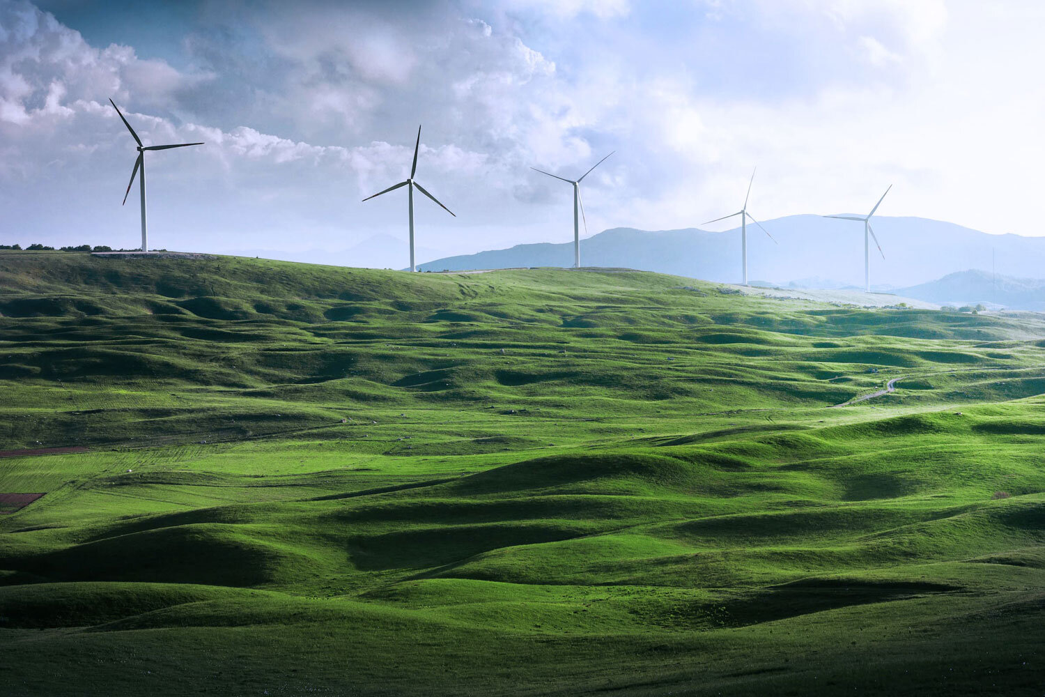 Wind turbines in the landscape