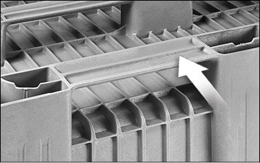 One-piece injection-molded