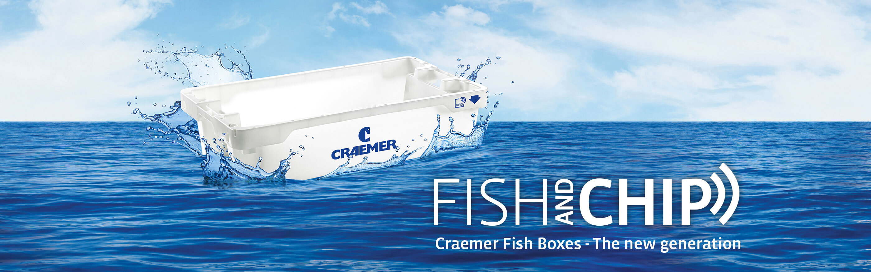 Fish box in the ocean
