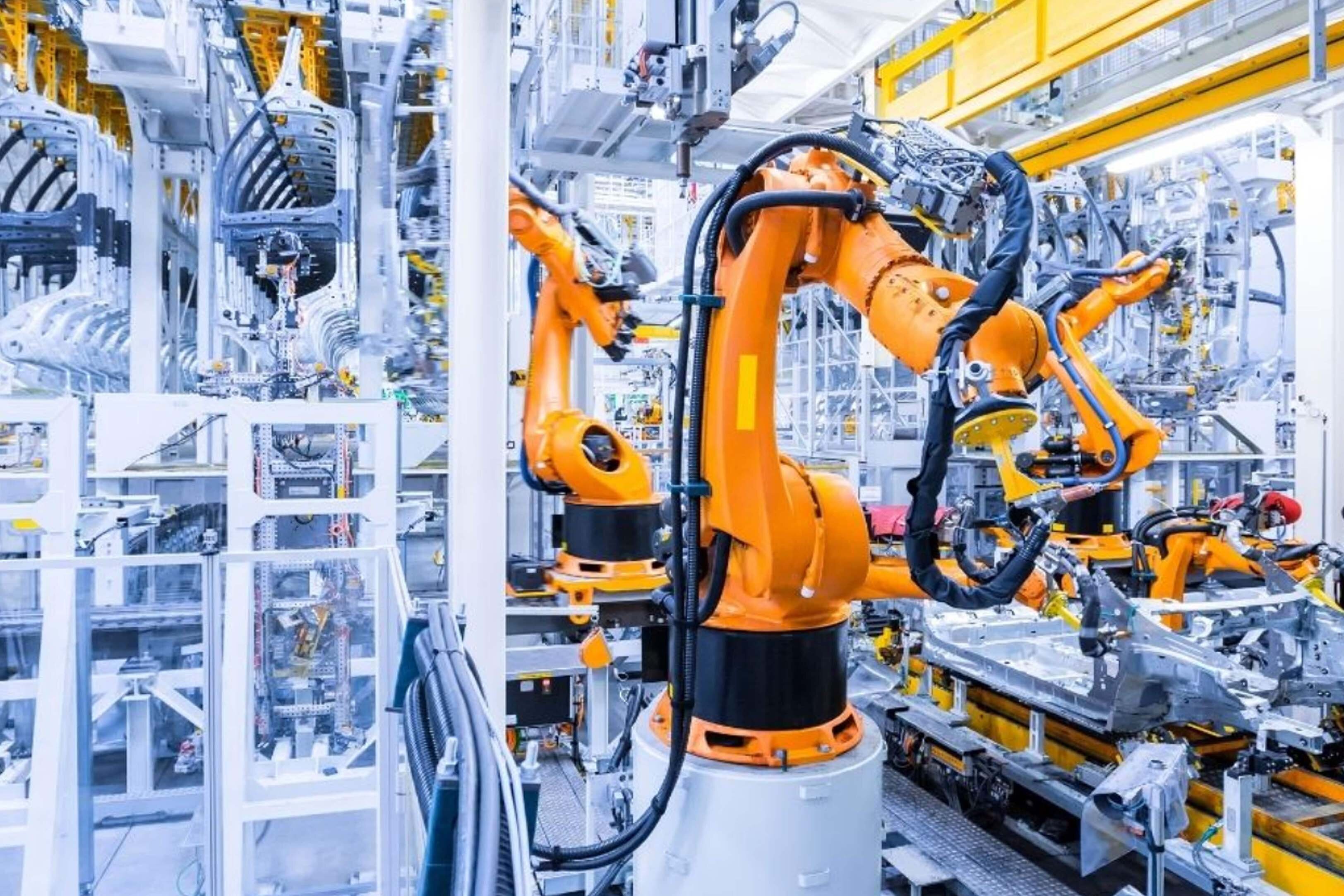 Orange industrial machine