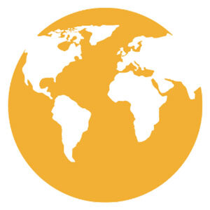 Globe Icon in orange