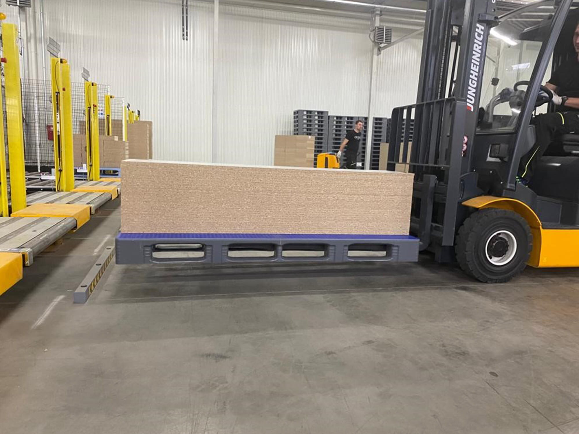 TC Palgrip loaded on a fork stack